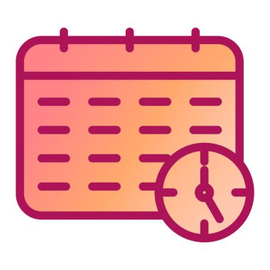 Takvim simgesi vektör illüstrasyonu