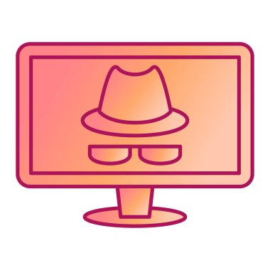 Hacker. Web simgesi basit illüstrasyon