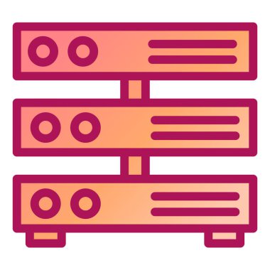 Sunucu. Web simgesi basit illüstrasyon