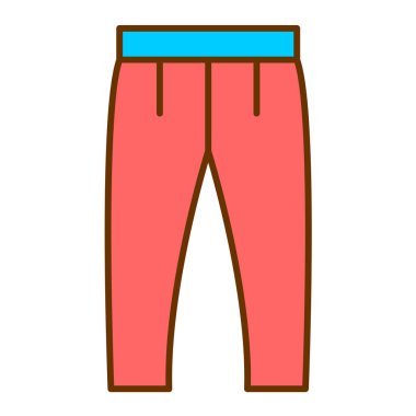 Pantolon. Web simgesi basit illüstrasyon