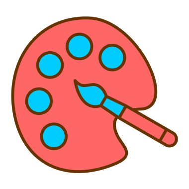 Palet ve fırçalı boya fırçası