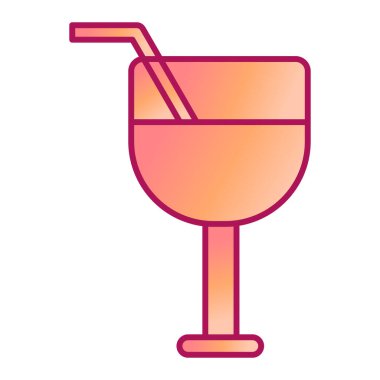 Dondurma vektör çizimi olan kokteyl bardağı.