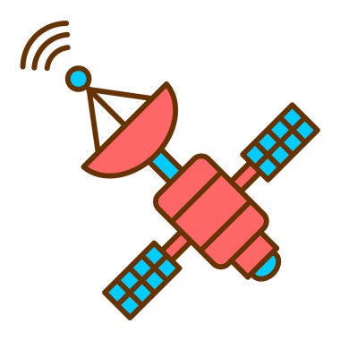 Uydu. Web simgesi basit illüstrasyon