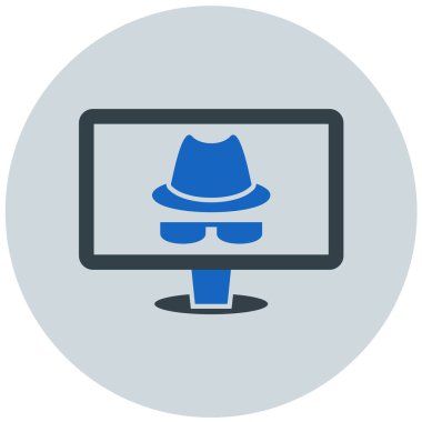 Hacker. Web simgesi basit illüstrasyon