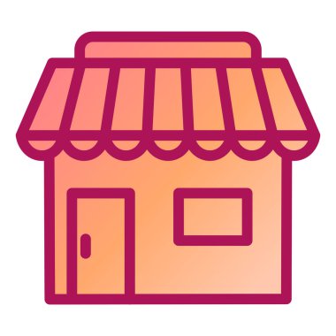 Dükkan. Web simgesi basit illüstrasyon