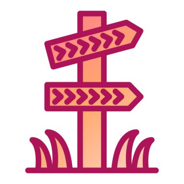 İşaret levhası Web simgesi basit illüstrasyon