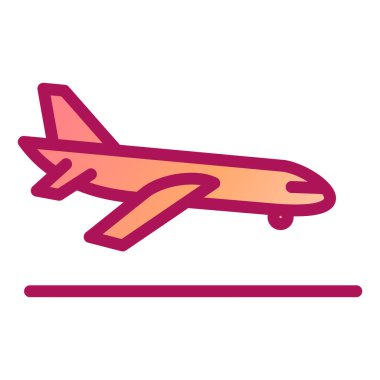 uçak ikonu vektör illüstrasyonu