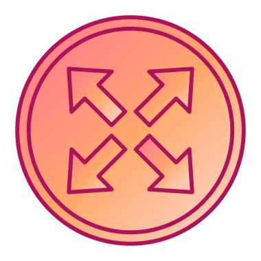 Eğilim biçimi izole edilmiş arkaplanda ok simgesi