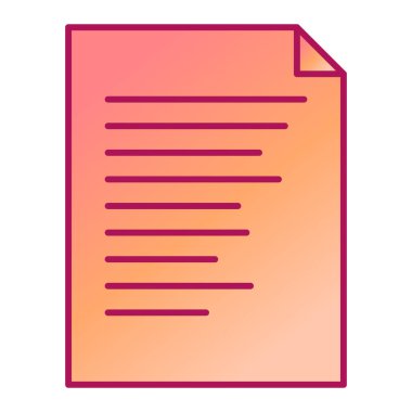 Belge. Web simgesi basit illüstrasyon