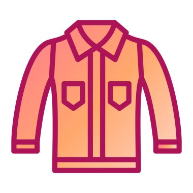 Ceket. Web simgesi basit illüstrasyon