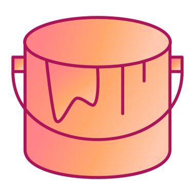 boya kovası simge vektör çizim