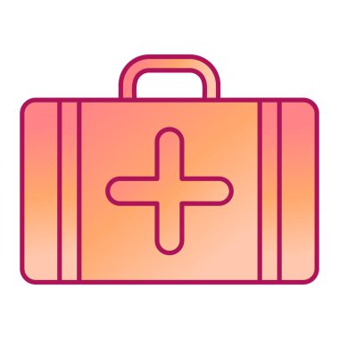 İlk yardım kiti simgesi vektör illüstrasyon grafik tasarımı