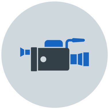 Kamera var. Web simgesi basit illüstrasyon