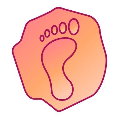 Ayak ikonu vektörü. İnce çizgi işareti. İzole edilmiş kontür sembolü gösterimi