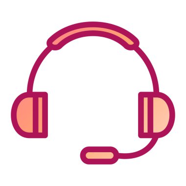 Kulaklık. Web simgesi basit tasarım