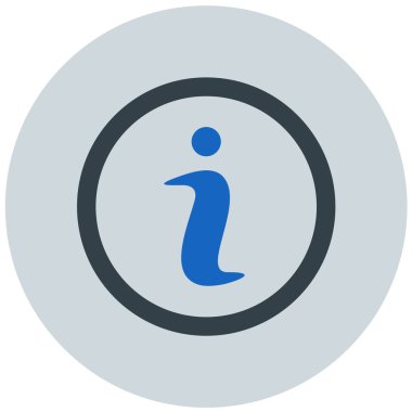 Bilgi. Web simgesi basit illüstrasyon