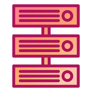 veritabanı. Web simgesi basit illüstrasyon