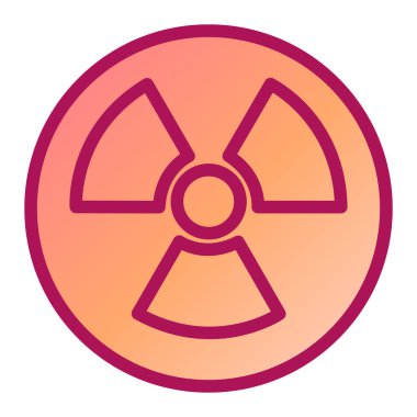 Radyasyon ikonu vektör illüstrasyonu