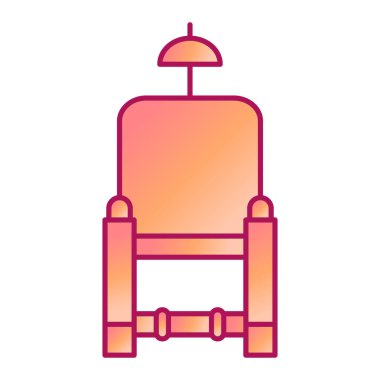 sandalye ikon vektör çizimi tasarımı