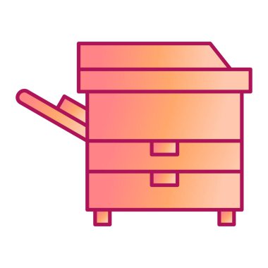 Mobilya mağazası ikonu. Çekmece vektörünün taslağı. beyaz arkaplanda izole