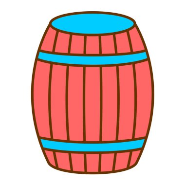 Bira fıçısı ve şarap ikonu. vektör illüstrasyonu