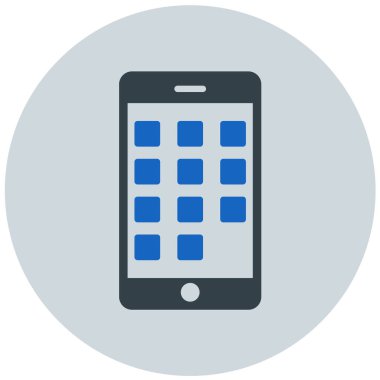 Cep telefonu. Web simgesi basit illüstrasyon