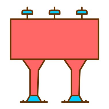 Reklam panosu. Web simgesi basit illüstrasyon