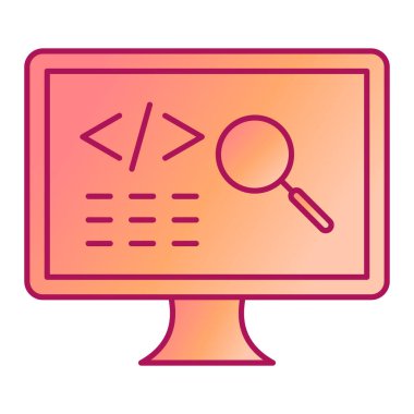 Bilgisayar modern simgesinin vektör illüstrasyonu