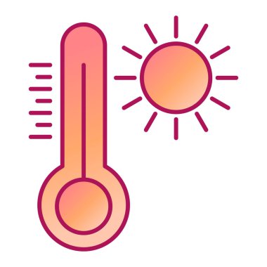 termometre simgesi vektör illüstrasyonu