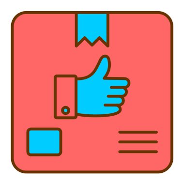 El ve başparmak yukarı vektör illüstrasyonu