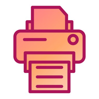 Yazıcı. Web simgesi basit illüstrasyon