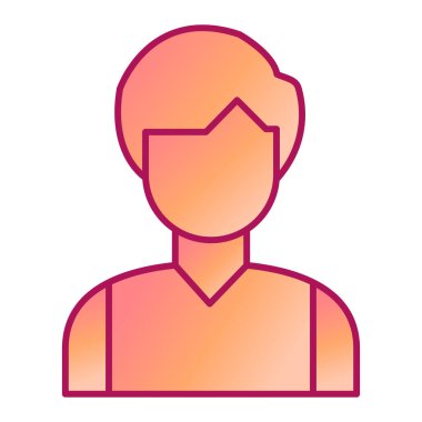 avatar profil çizgisi ikon vektör çizimi tasarımı