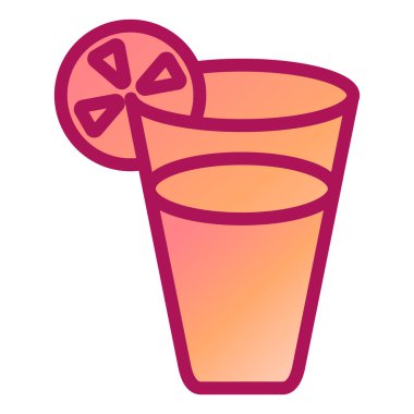 Kokteyl. Web simgesi basit illüstrasyon