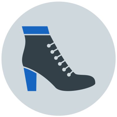 Topuklu ayakkabı. Web simgesi basit illüstrasyon