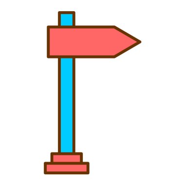 İşaret levhası Web simgesi basit illüstrasyon