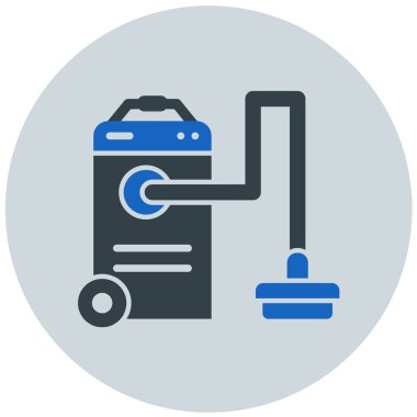 Elektrik süpürgesi ikon vektörü. İnce çizgi işareti. İzole edilmiş kontür sembolü gösterimi