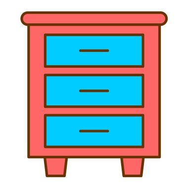 Kabine ikonu vektör illüstrasyonu