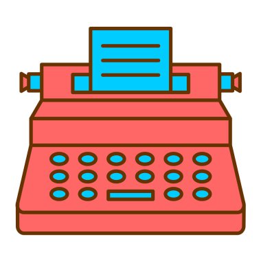 Daktilo simgesi vektör illüstrasyon tasarımı