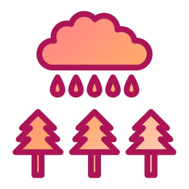 yağmur modern simge vektör illüstrasyonu 