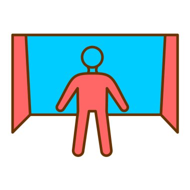 Bayrağı olan bir adamın vektör çizimi