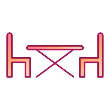 Masa. Web simgesi basit illüstrasyon