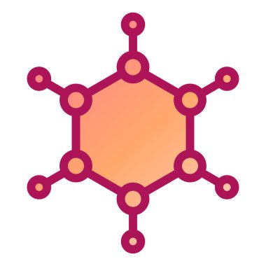 Molekül simgesi vektör illüstrasyonu