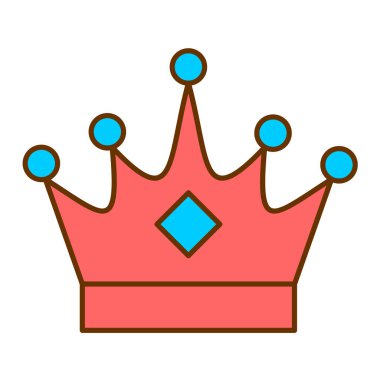 taç modern ikon vektör illüstrasyonu