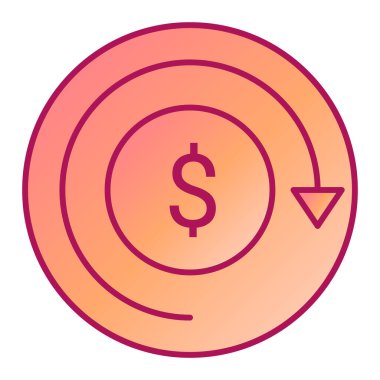 Dolar sembollü para vektör illüstrasyon tasarımı