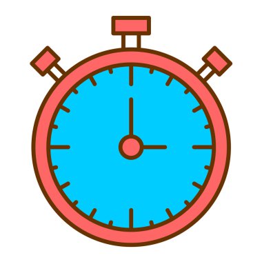 Kronometre simgesi. düz dizayn