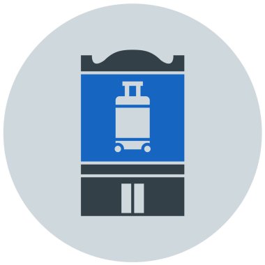 Havaalanı. Web simgesi basit illüstrasyon