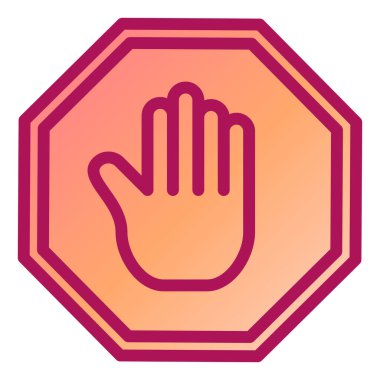 Kes şunu. Web simgesi basit illüstrasyon