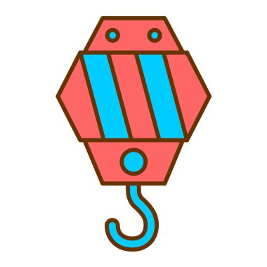 Vinç kancası ikonu. vektör illüstrasyonu