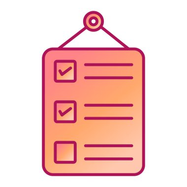 Kontrol listesi simgesi vektör illüstrasyonu