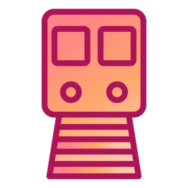 tren. Web simgesi basit illüstrasyon